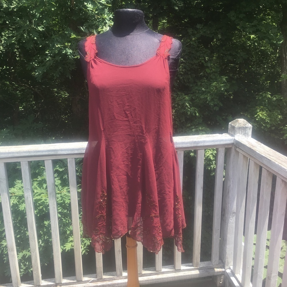Free people sheer slip dress.